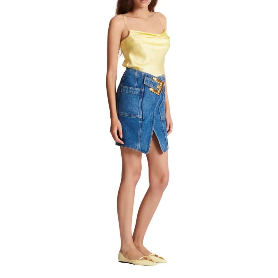 Mini-jupe en jean avec ceinture
