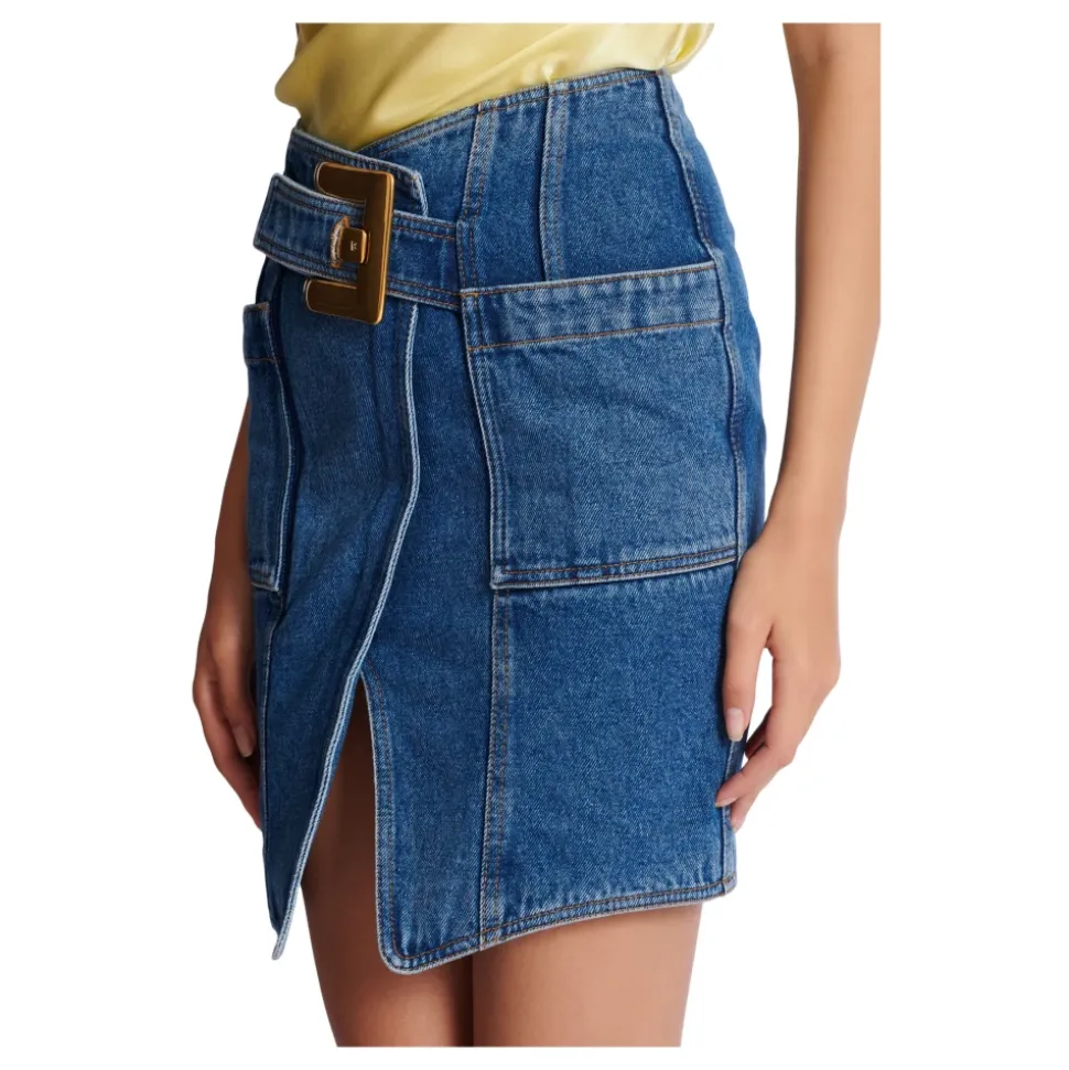 Mini-jupe en jean avec ceinture