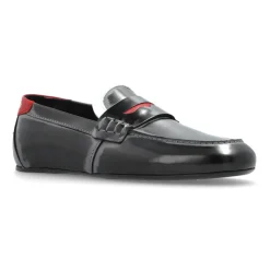 Mocassin en cuir avec languette logo