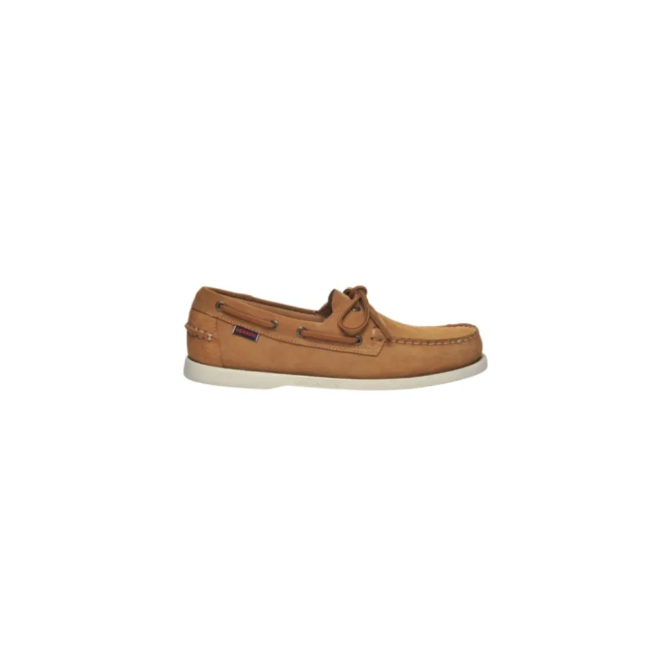 Mocassin en cuir fait main marron cognac