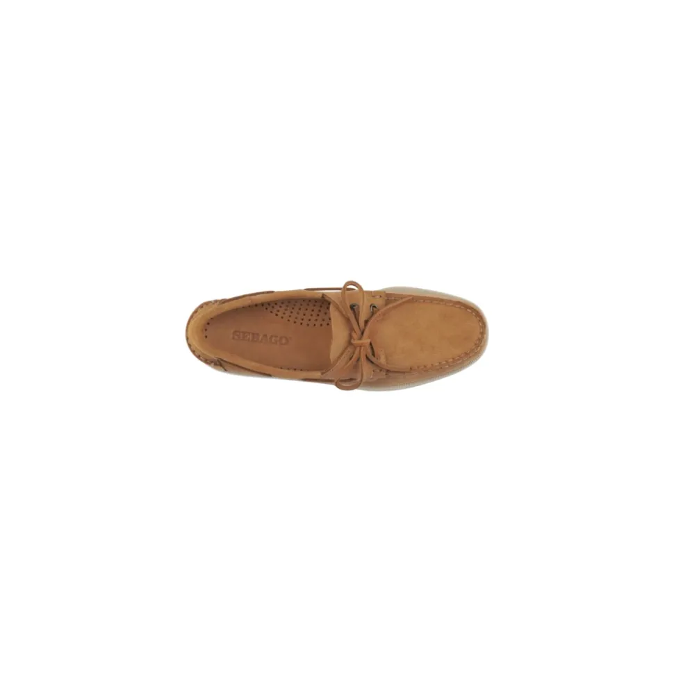 Mocassin en cuir fait main marron cognac