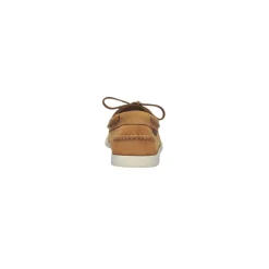 Mocassin en cuir fait main marron cognac