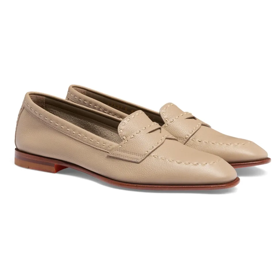 Mocassin Penny en cuir foulonné