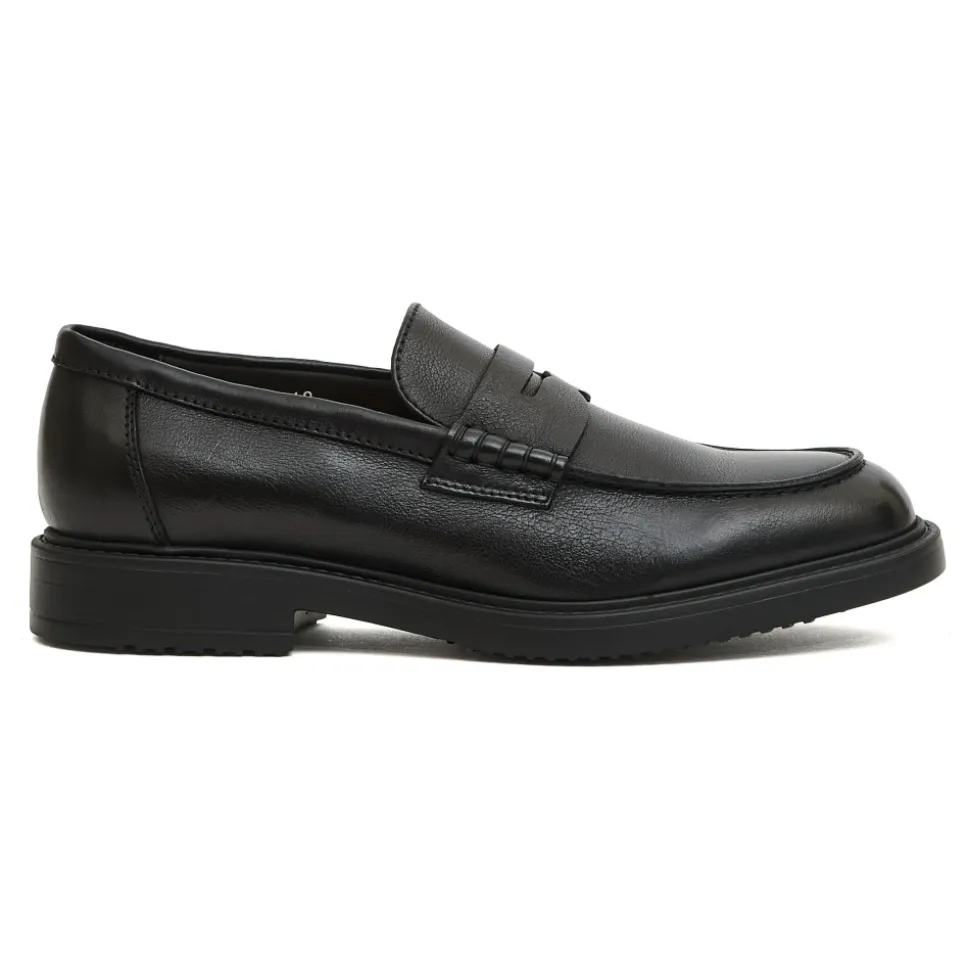 Mocassin Penny en cuir noir