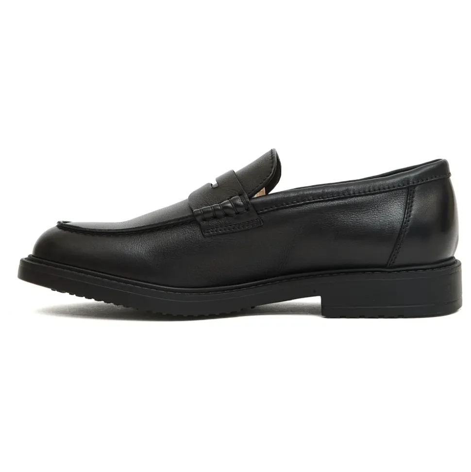 Mocassin Penny en cuir noir