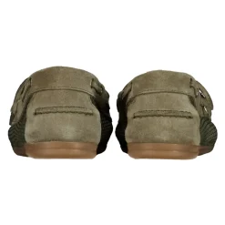 Mocassins bateau en mesh et daim