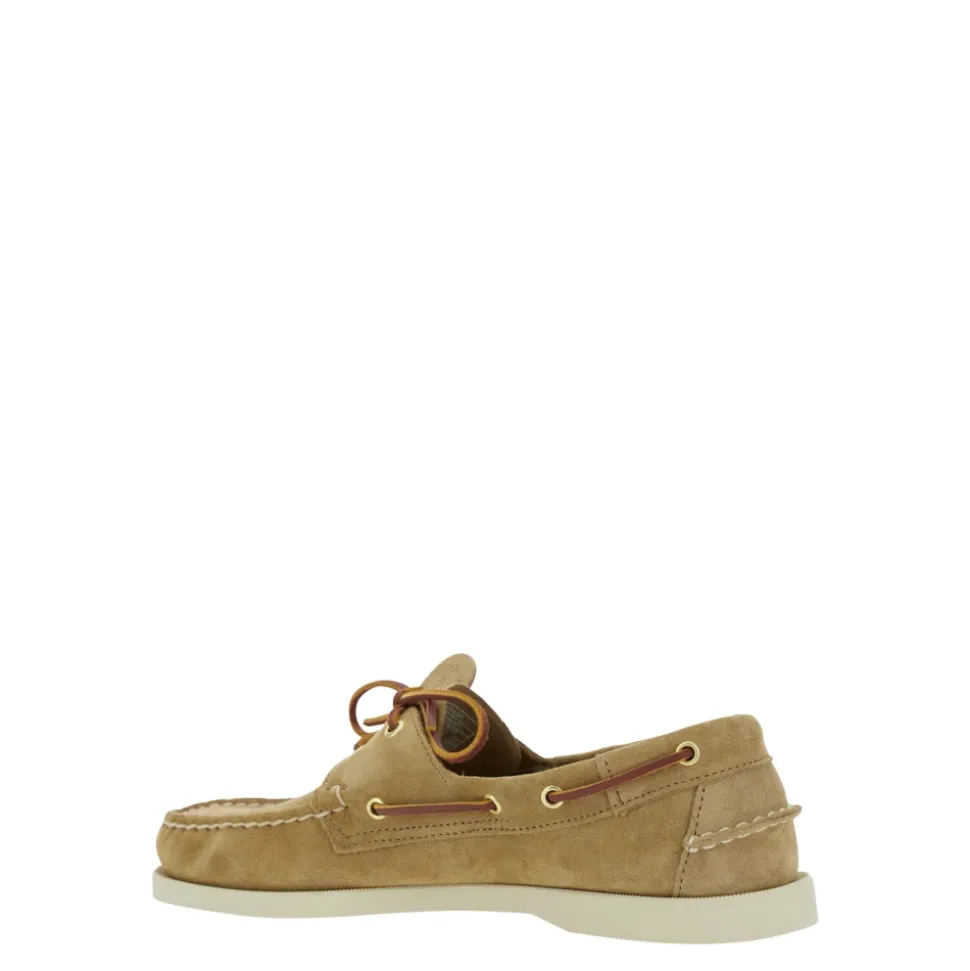 Mocassins Beige Artisan avec Lacets Décoratifs