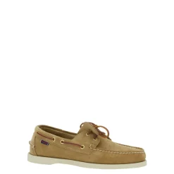 Mocassins Beige Artisan avec Lacets Décoratifs