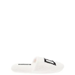 Mocassins en coton éponge avec logo contrastant