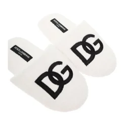 Mocassins en coton éponge avec logo contrastant