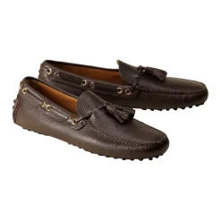 Mocassins en cuir marron