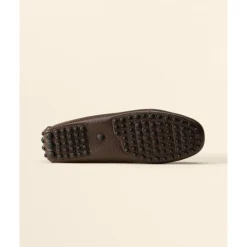 Mocassins en cuir marron