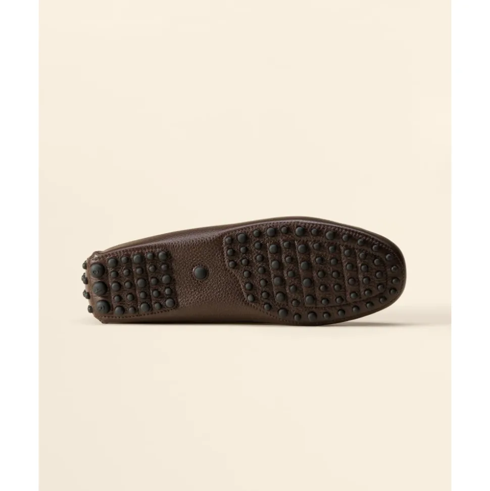Mocassins en cuir marron