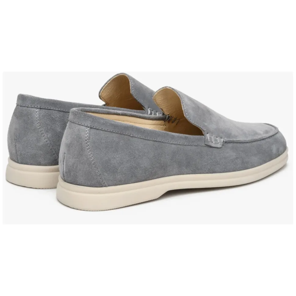 Mocassins en Velours Gris