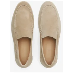 Mocassins en Velours Naturel Beige Sable pour Femmes ER00113365
