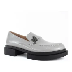 Mocassins Fermés Élégants Gris Femme