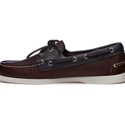 Mocassins Nautiques Cognac Bleu Marine
