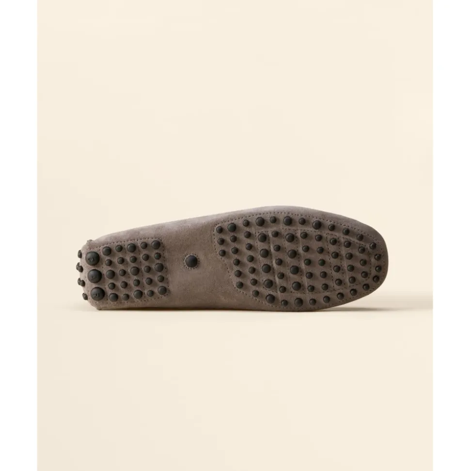 Mocassins Plats Gris de Conduite