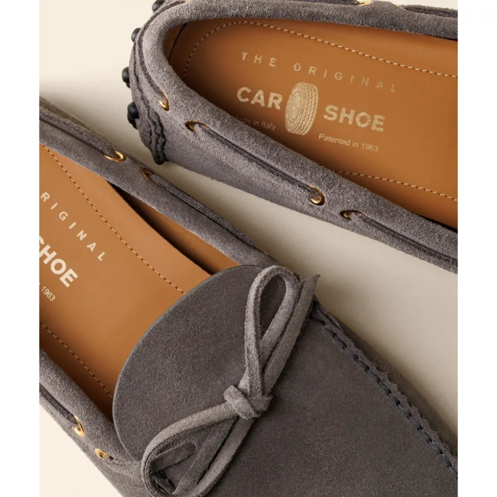 Mocassins Plats Gris de Conduite