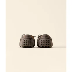 Mocassins Plats Gris de Conduite