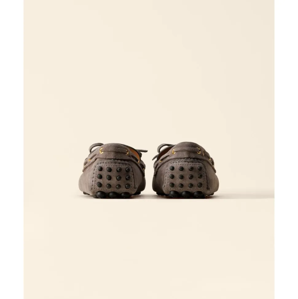 Mocassins Plats Gris de Conduite