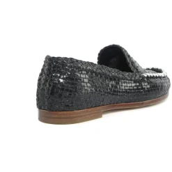 Mocassin Tressé Bleu
