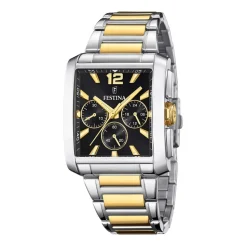Montre en Acier Quartz, Boîtier Noir