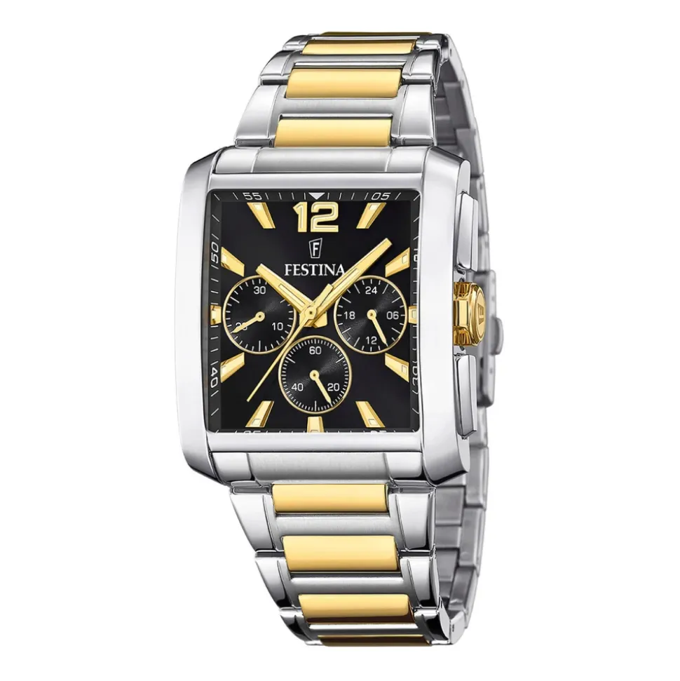 Montre en Acier Quartz, Boîtier Noir