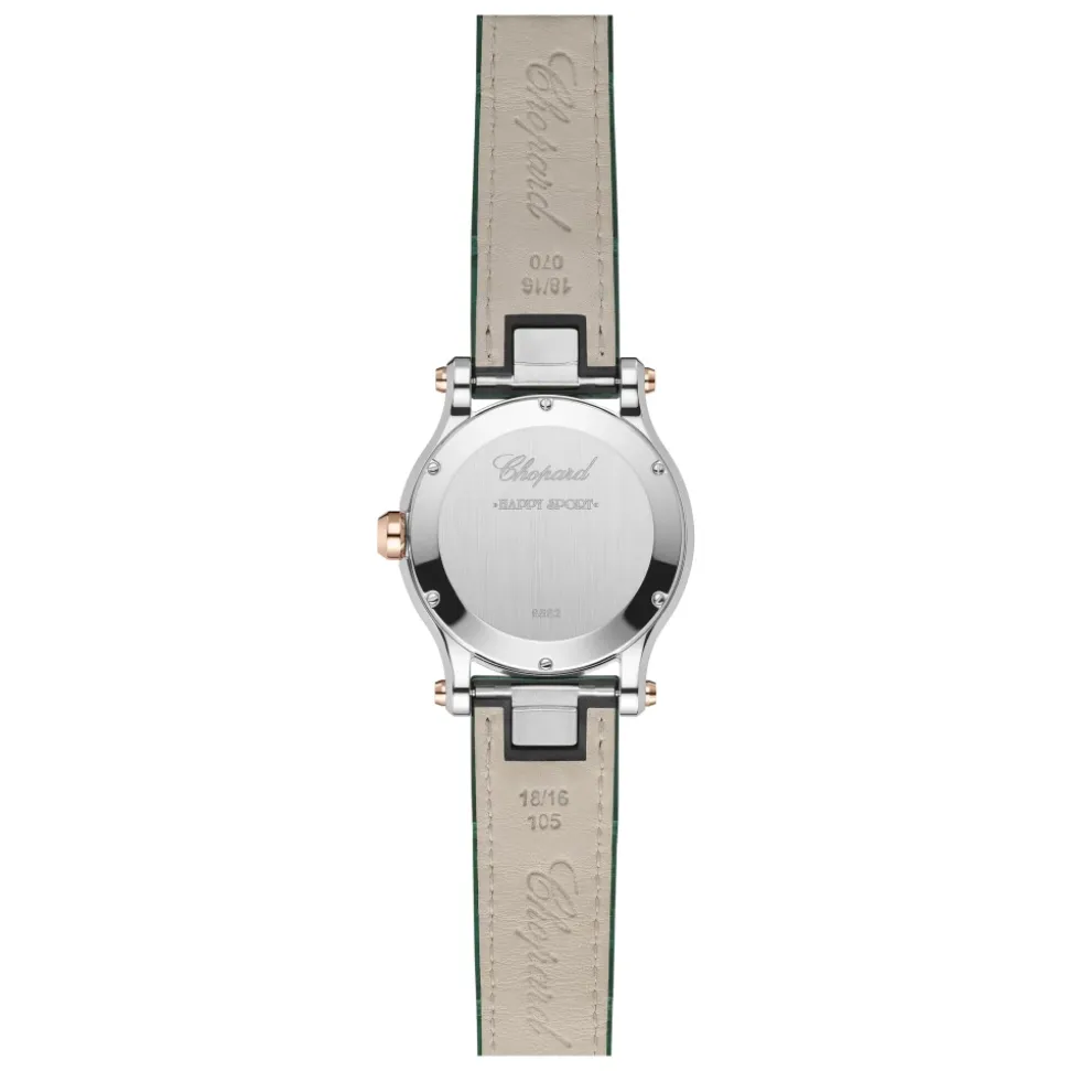 Montre Happy Sport Quartz avec Cadran Vert et Diamants Flottants