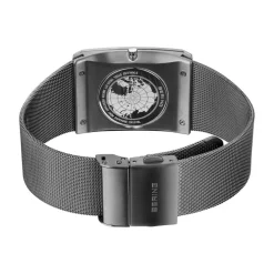 Montre Homme Bracelet Milanais Acier Inoxydable Verre Saphir 41mm Gris 16033-377