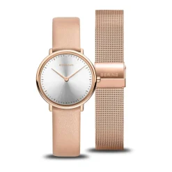Montre pour Femme Classic 29 mm 3 ATM Verre Saphir Design Mince Bracelet en Cuir de Veau 15729-960