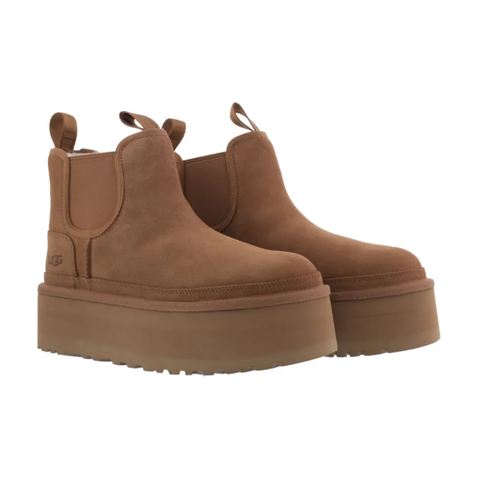 Neumel Platform Chelsea Bottes Chestnut
