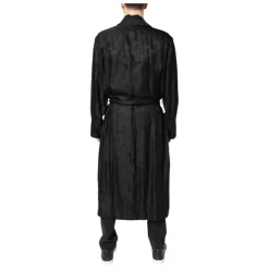 Noir Soie DG Logo Homme Veste Enveloppante