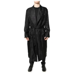 Noir Soie DG Logo Homme Veste Enveloppante