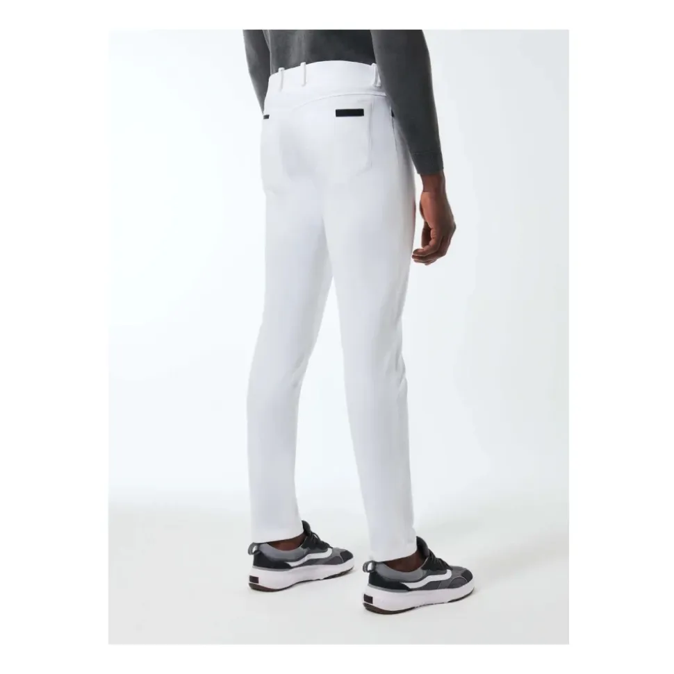 Pantalon blanc optique coupe régulière