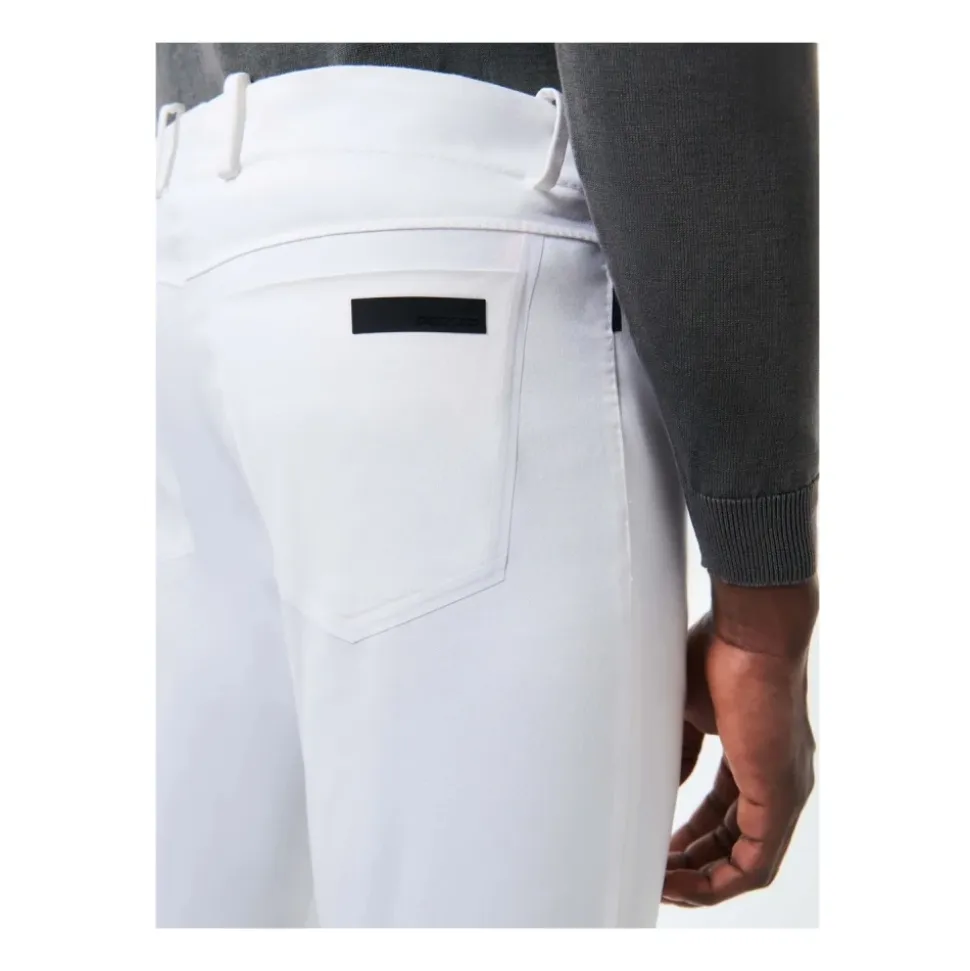 Pantalon blanc optique coupe régulière