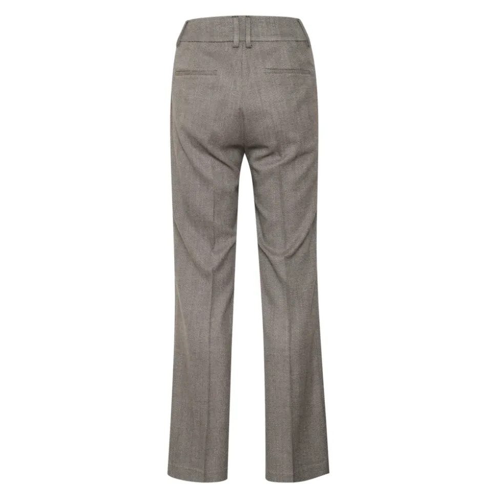 Pantalon Bootcut marron à taille haute