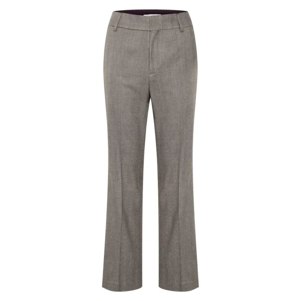 Pantalon Bootcut marron à taille haute