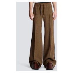 Pantalon casual en jacquard pied-de-poule