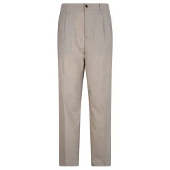 Pantalon Chino Texturé Slub à Pinces