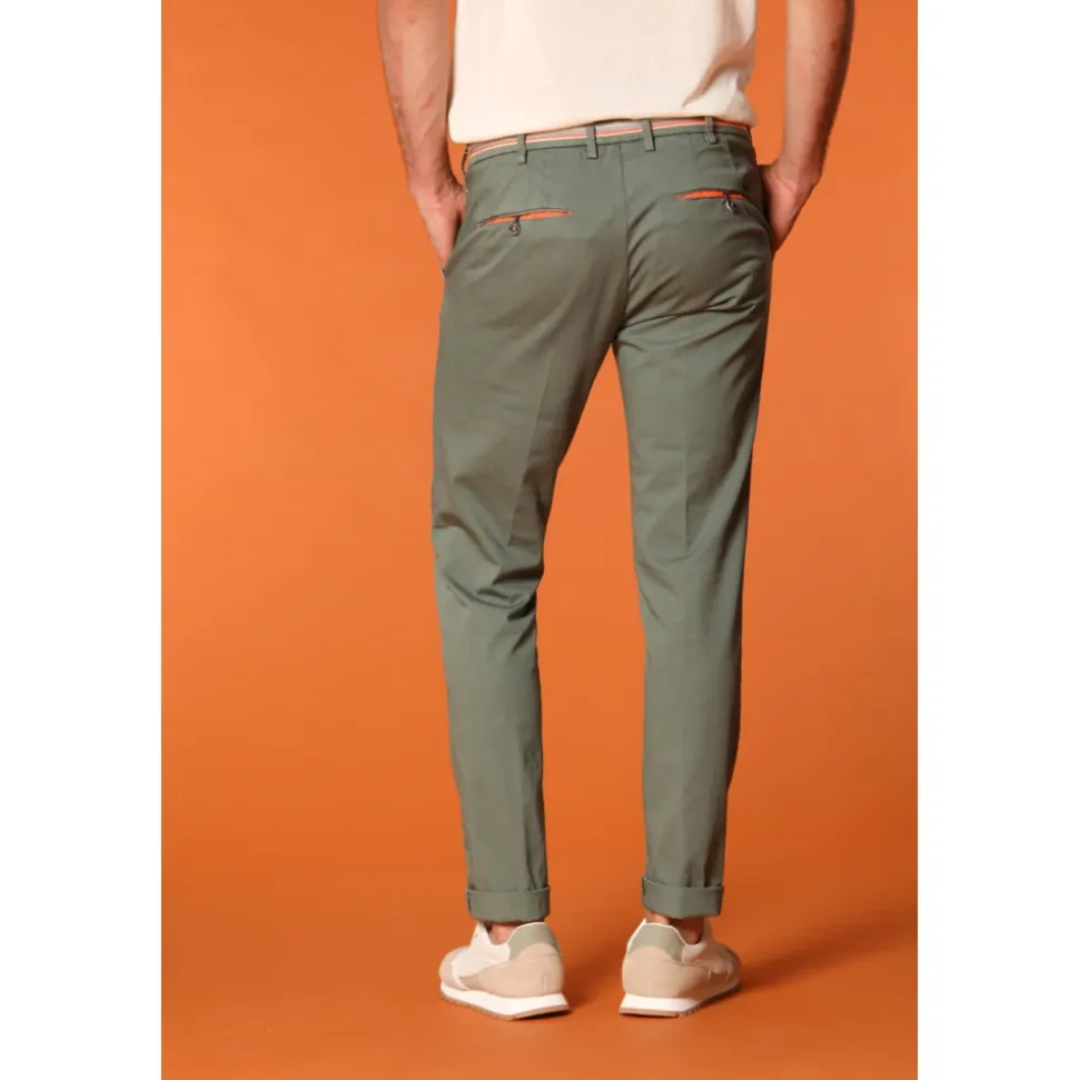 Pantalon chino vert extra slim fit