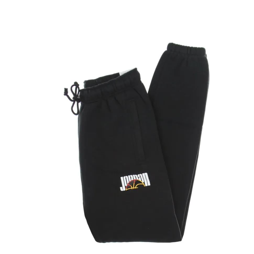 Pantalon de Survêtement en Molleton Sport Noir/Blanc