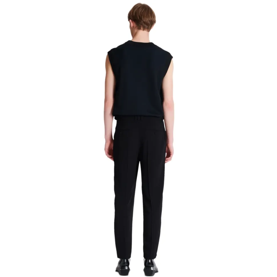 Pantalon droit en crêpe