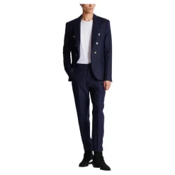 Pantalon droit en flanelle