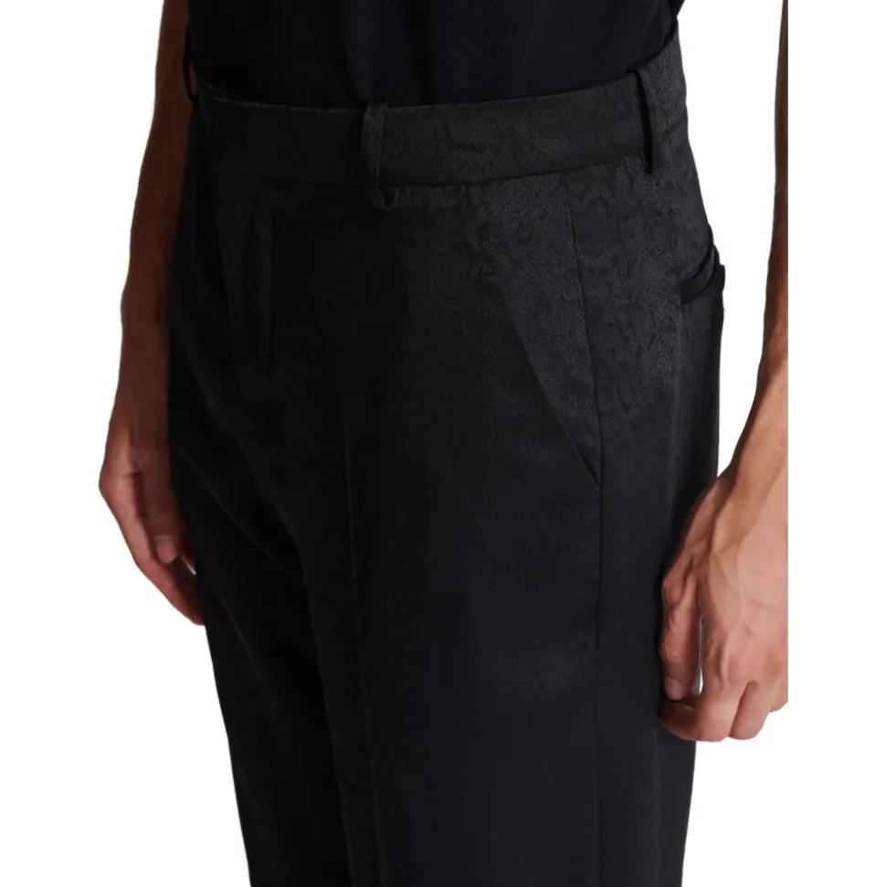 Pantalon droit en jacquard imprimé python
