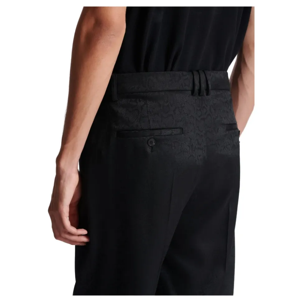 Pantalon droit en jacquard imprimé python