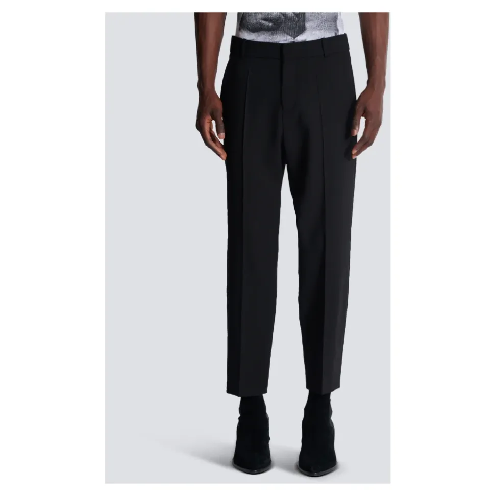 Pantalon en crêpe de laine double