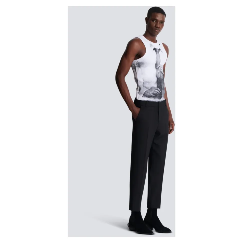 Pantalon en crêpe de laine double