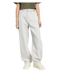Pantalon en denim barrel leg taille haute