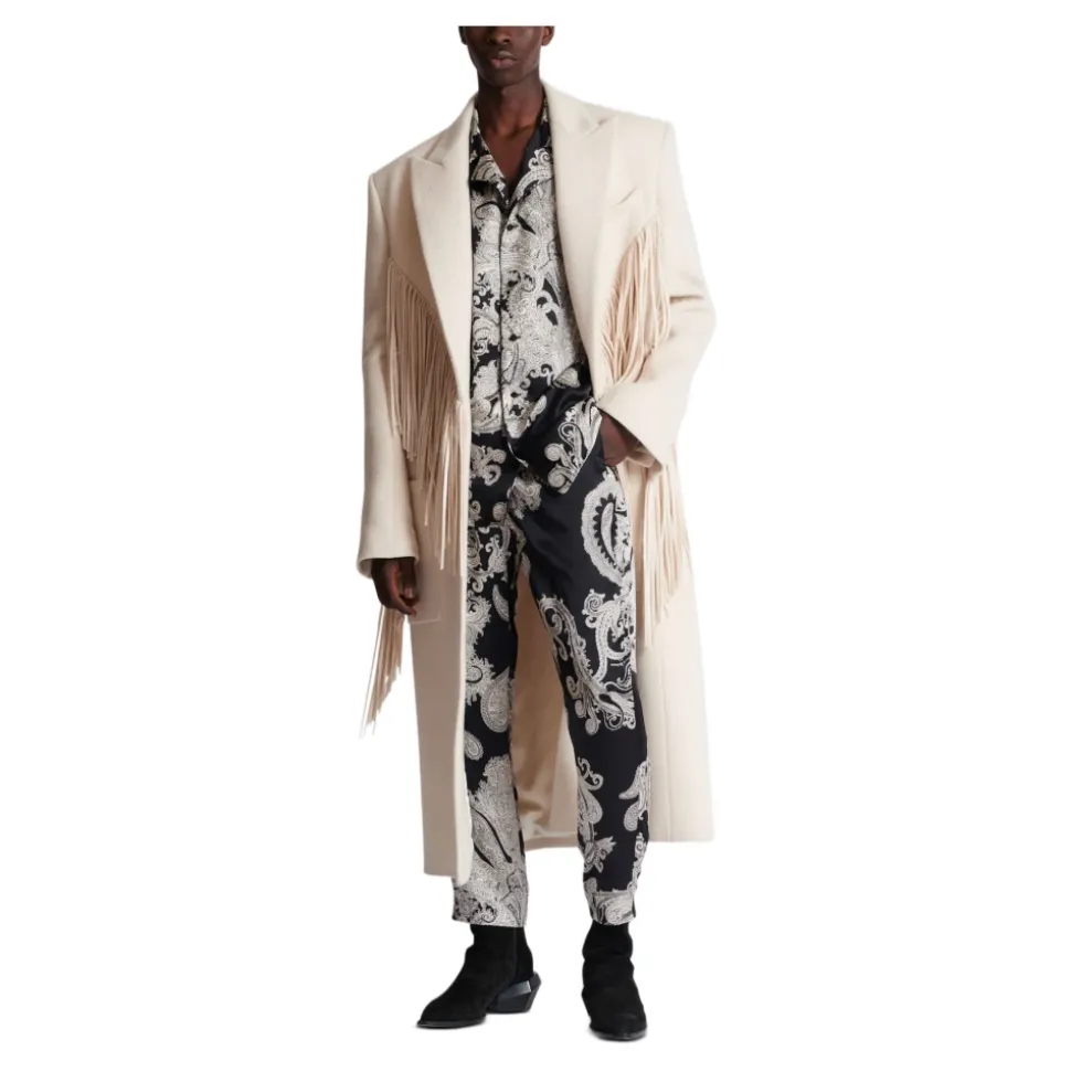 Pantalon en soie imprimé cachemire